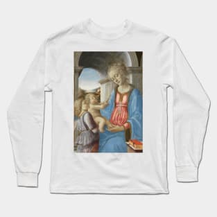 Imitator Of Fra Filippo Lippi - The Virgin And Child With An Angel Long Sleeve T-Shirt